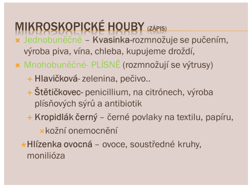 PR6 - HOUBY jednobuněčné, mnohobuněčné - 30112020.ppt